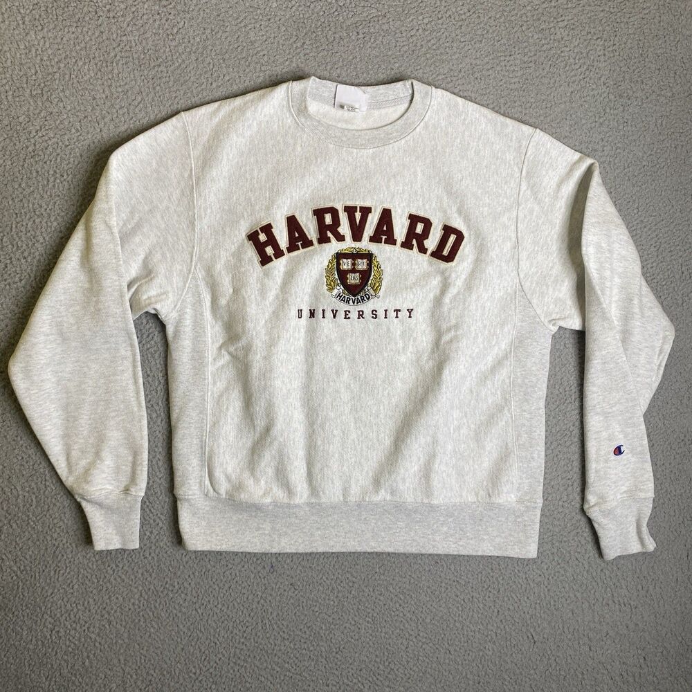 Harvard University Champion Reverse Weave Sweatshirt Mens Medium Gray Crewneck